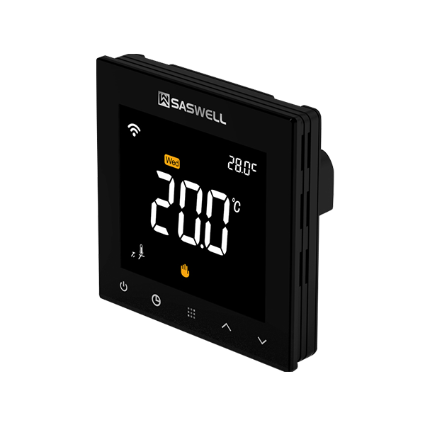 Smart dry contact thermostat right side view showing high-quality housing material