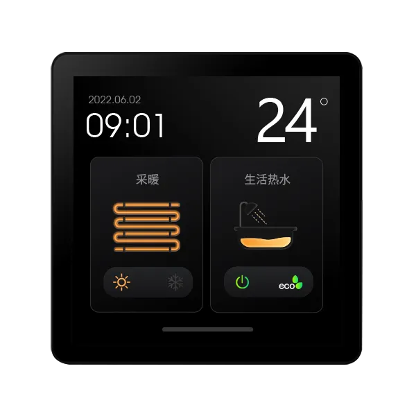 4-Inch Color Screen Heat Pump Controller Front View