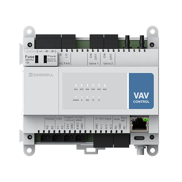 HDC218-VAV BACnet MS/TP controller with integrated DP sensor and 0-10V modulating output – pressure independent VAV control