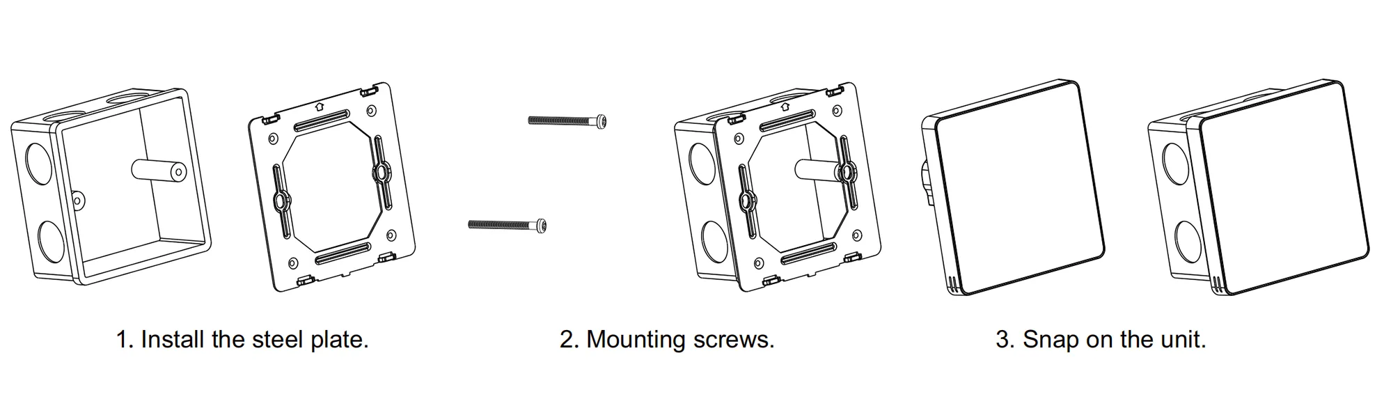 SAS965WHL wall mounting installation steps diagram