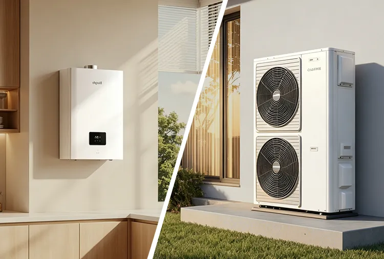 Boiler and heat pump compatibility diagram for hydronic thermostat systems 