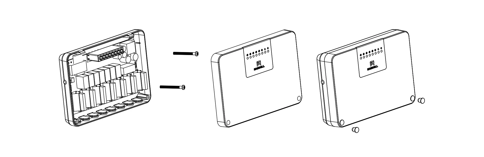 Installation guide for SCU210 5-zone wiring center