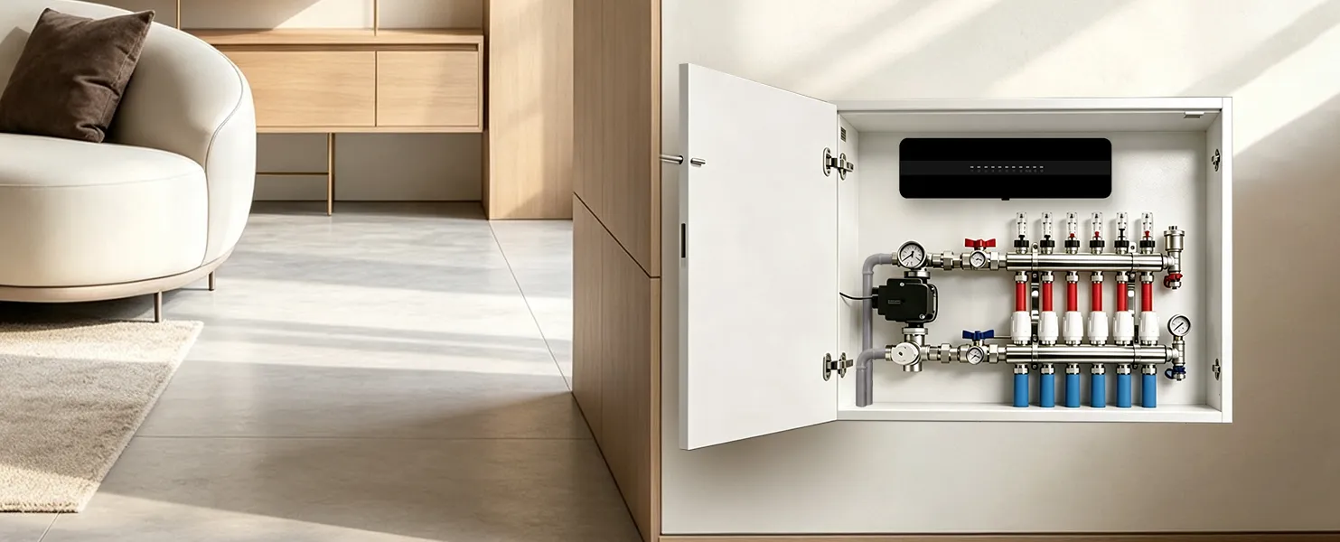 SCU217 8-zone cascading wireless wiring center for residential hydronic centralized control scene