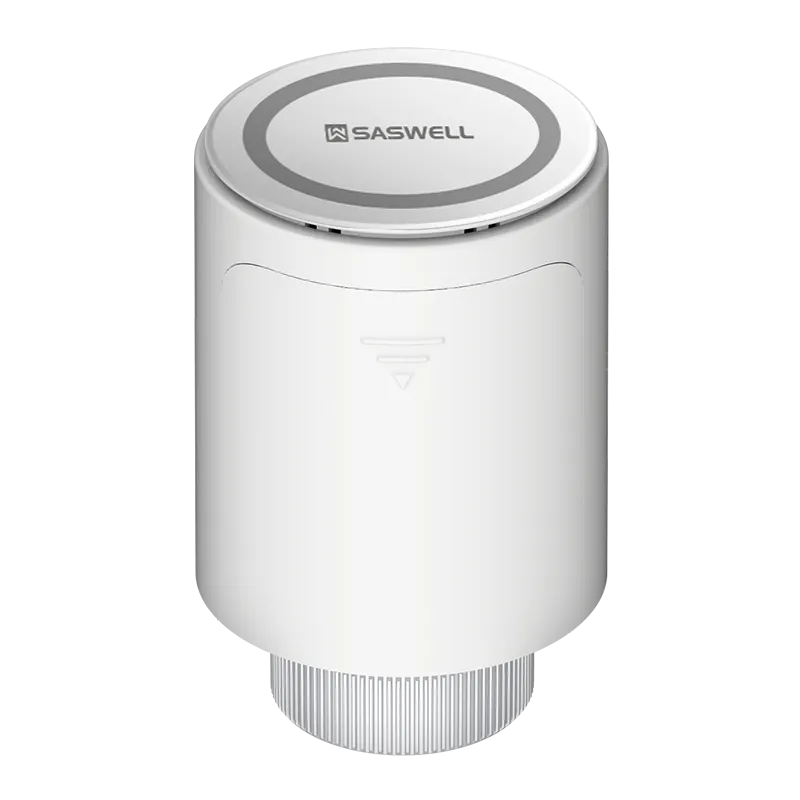 Front view of SEA890 no-local-interface smart thermostatic radiator valve